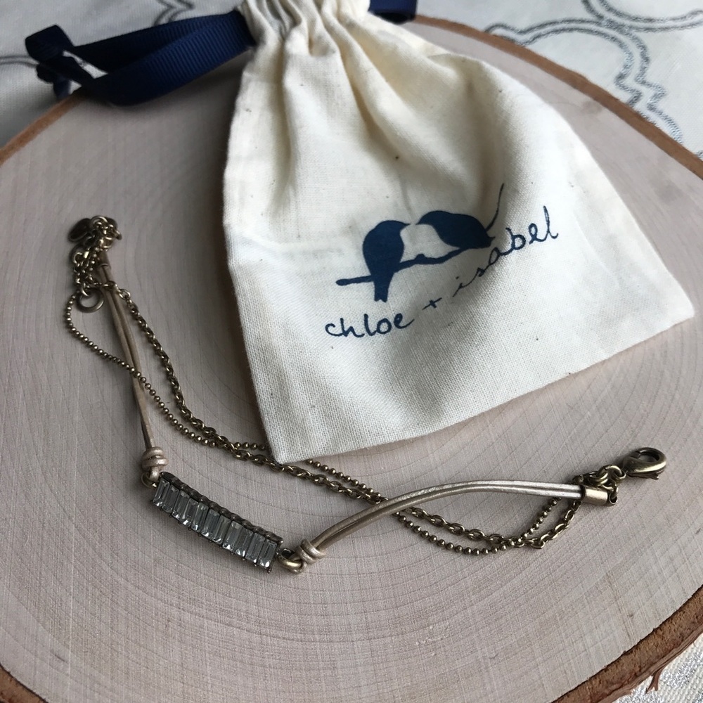 Leather + Baguette Bracelet